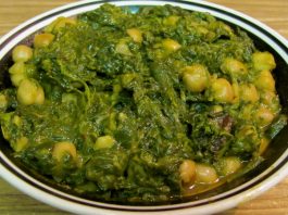 Healthy spinach chole recipe