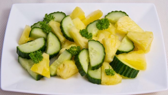 Pineapple & cucumber salad recipe