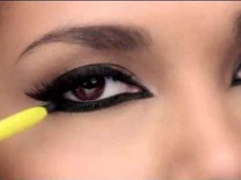how to apply kajal on lower lid