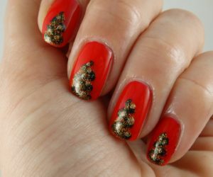 Abstract Tree Nail Art