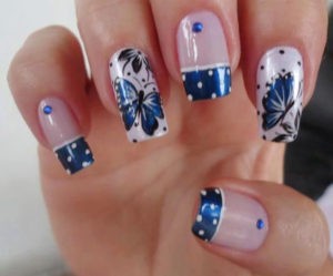 Alternating French Mani Nail Art