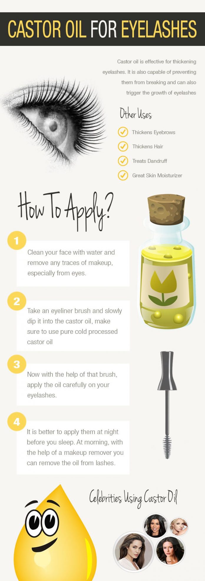 Castor Oil For Eyelashes To Make Longer And Thicker