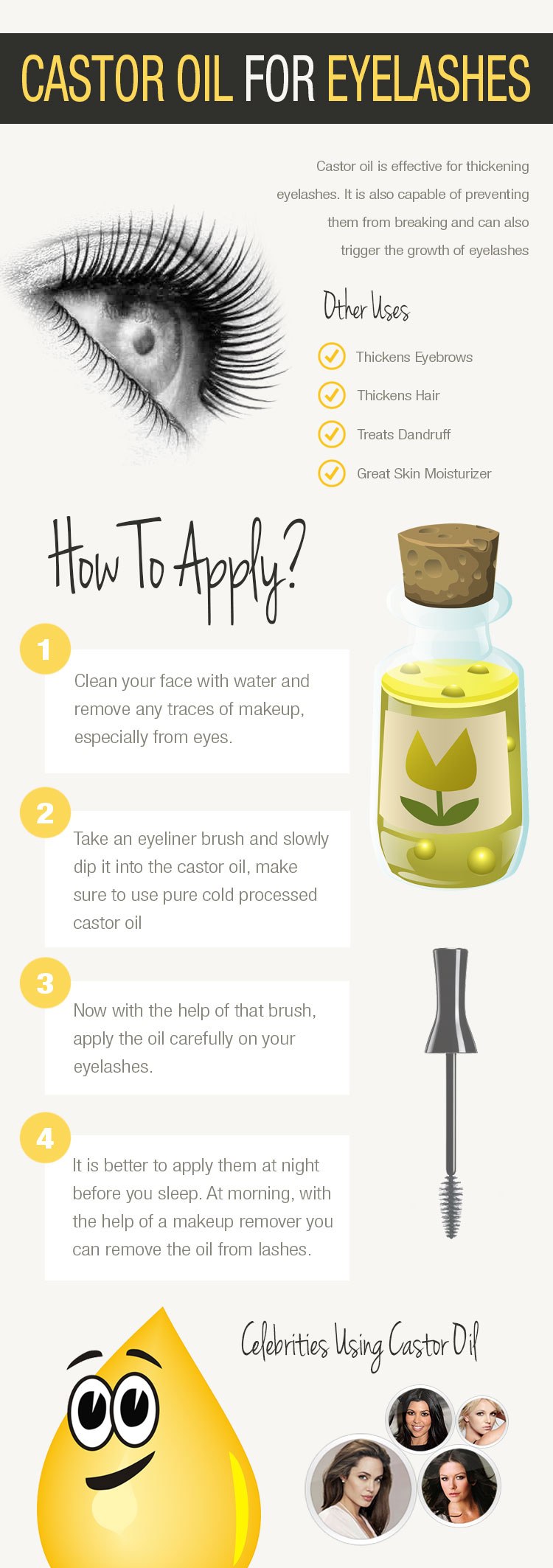 Castor Oil For Eyelashes To Make Longer And Thicker