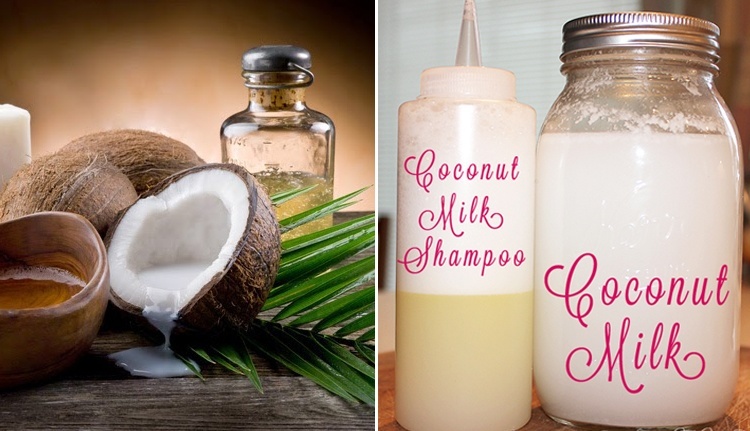 DIY Homemade Coconut Milk Shampoo For Shinny Hair