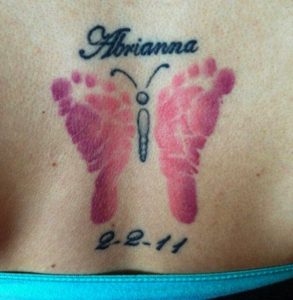 2 293x300 - Best Baby footprint tattoos Designs For You!