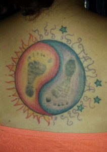 3 212x300 - Best Baby footprint tattoos Designs For You!