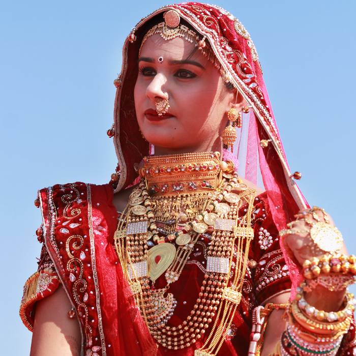 The Rajasthani Bridal Look, Indian Bridal Saree