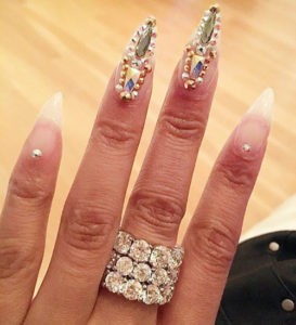 1 2 273x300 - Nicki Minaj nails – exploring the colourful world of unique nail arts and designs
