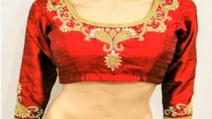 Boat Neck Blouse Designs