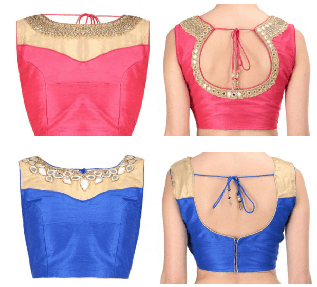 Boat Neck Blouse Designs