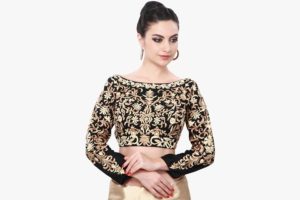 Best Boat Neck Blouse Designs for your sarees - Yabibo