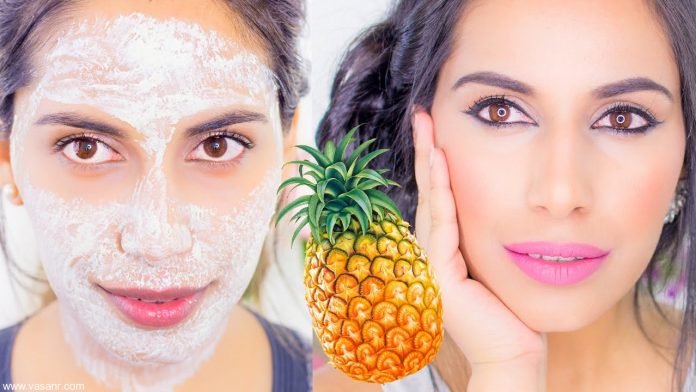 DIY Homemade Pineapple face packs for glowing Skin