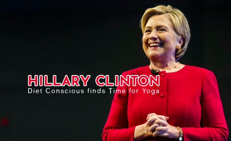 Hillary Clinton Diet Conscious finds Time for Yoga