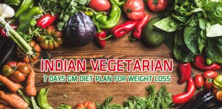 Indian Vegetarian 7 Days GM Diet Plan For Weight Loss