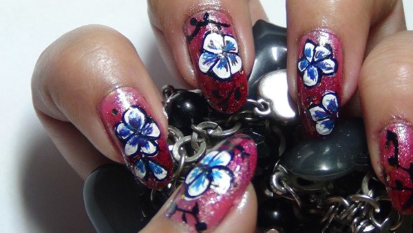 Amazing Hand Painted Nail Art Tutorial 6