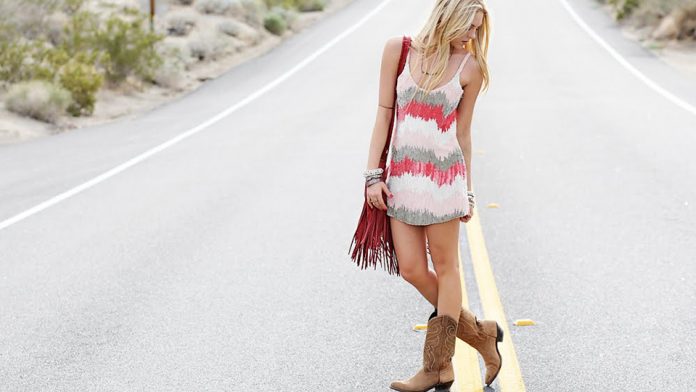 Try Cute Dresses to Wear With Cowboy Boots