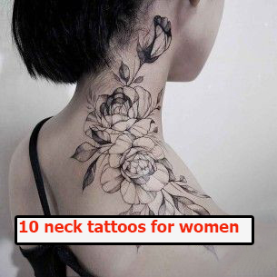 10 neck tattoos for women