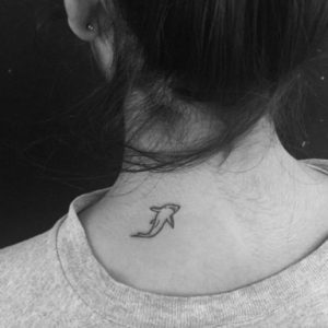 Dolphin Neck Tattoo