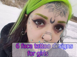 6 face tattoo designs for girls