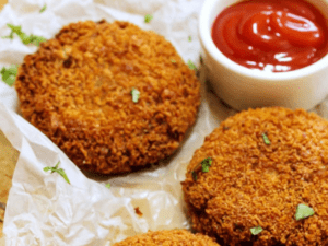 Oats Tikki with Tangy Green Chutney