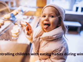 Controlling children with eating habits during winter